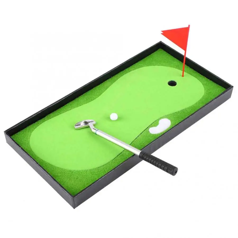 Practical Mini Golf Clubs Pen Balls Flag Mat Set Stationery Decorations Souvenirs Gift Golf Accessories