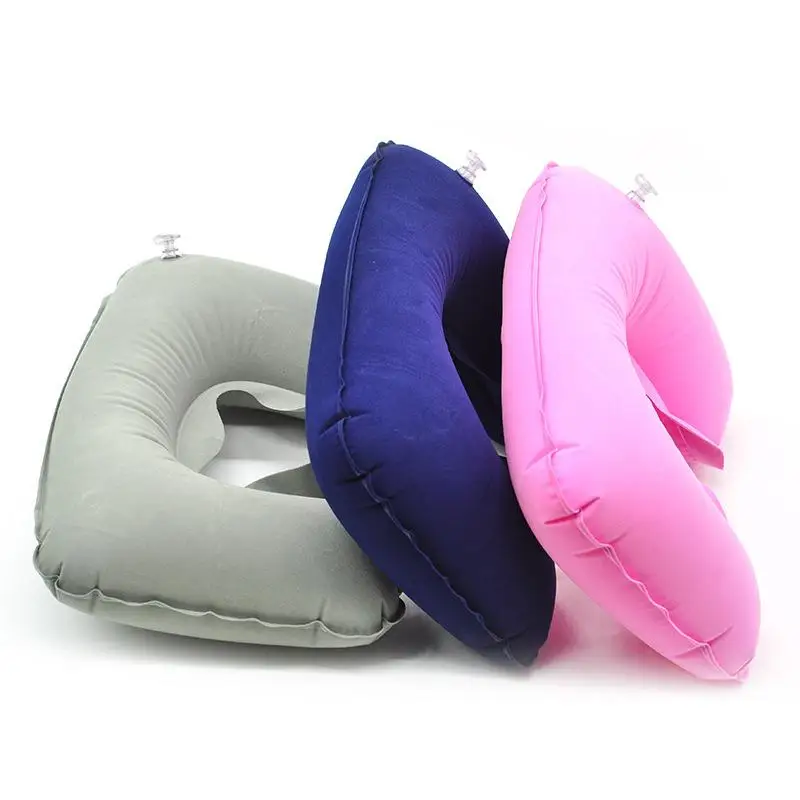 

VODOOL U-Shape Inflatable Pillow Car Airplane Travel Head Neck Rest Air Cushion Office Nap Sleep Head Rest Neck Support Pillows