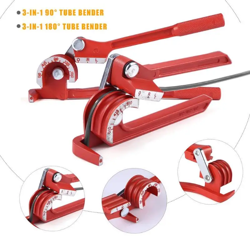 

6mm/8mm/10mm Pipe Bending Tool Heavy Duty Tube Bender Aluminum Alloy Tubing Bender Brake Fuel Line Curving Pliers