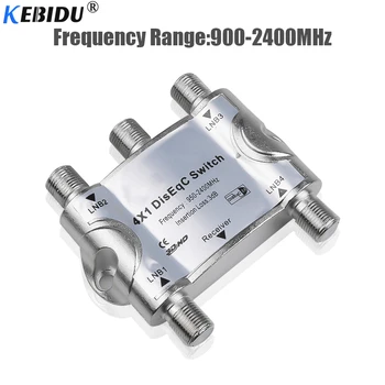 

KEBIDU 4X1 Switch Satellite TV Tuner Diseqc 2.0 Switch FTA Satellite Receiver Diseqc Satellite Switch For TV Receiver