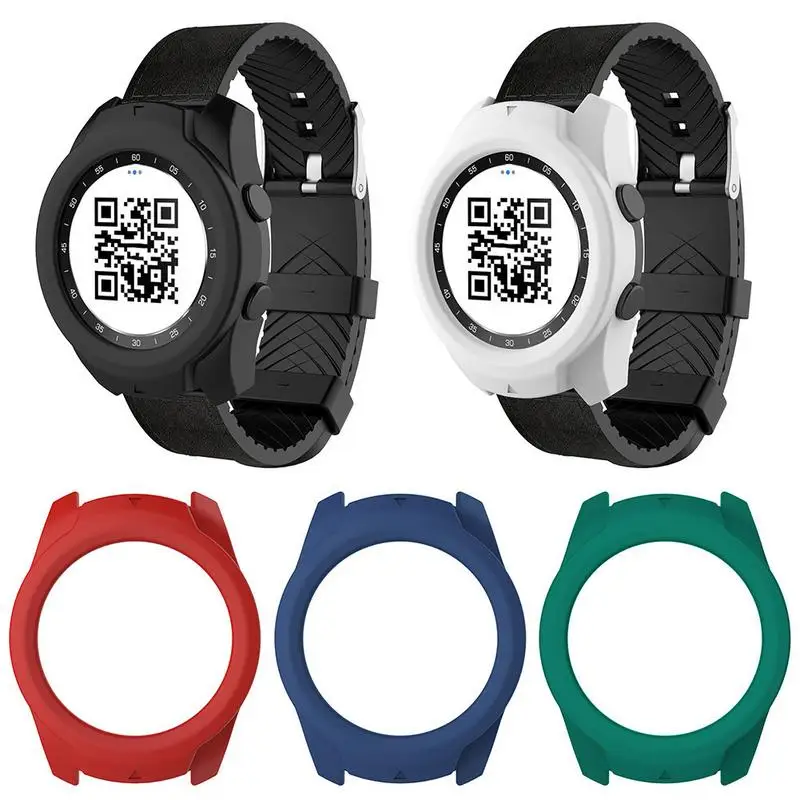 

2018 New Smart Watch Cover Silicone Protector Case Protective Shell Protective Case Cover For Ticwatch Pro Smart Watch 5 Colors