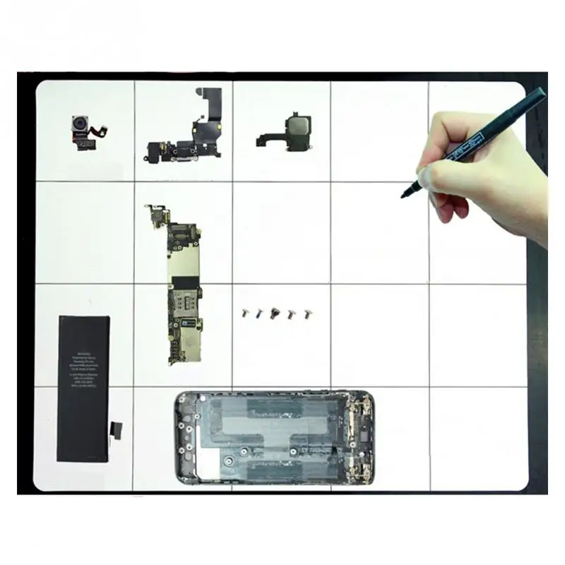 

Magnetic Pads Anti-static Screw Pad Magnetic Project Work Surface Mat Cell Phone Repair Tool