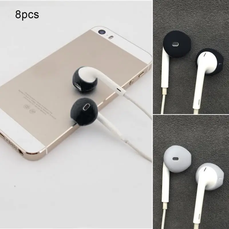 4 пары мягких силиконовых наушников амбушюры для iphone7 7 plus подушечки насадки