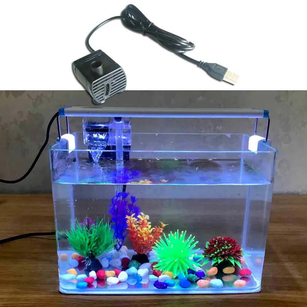 DC 5 в USB бесщеточный ультра тихий мини водяной насос погружной фонтан аквариум