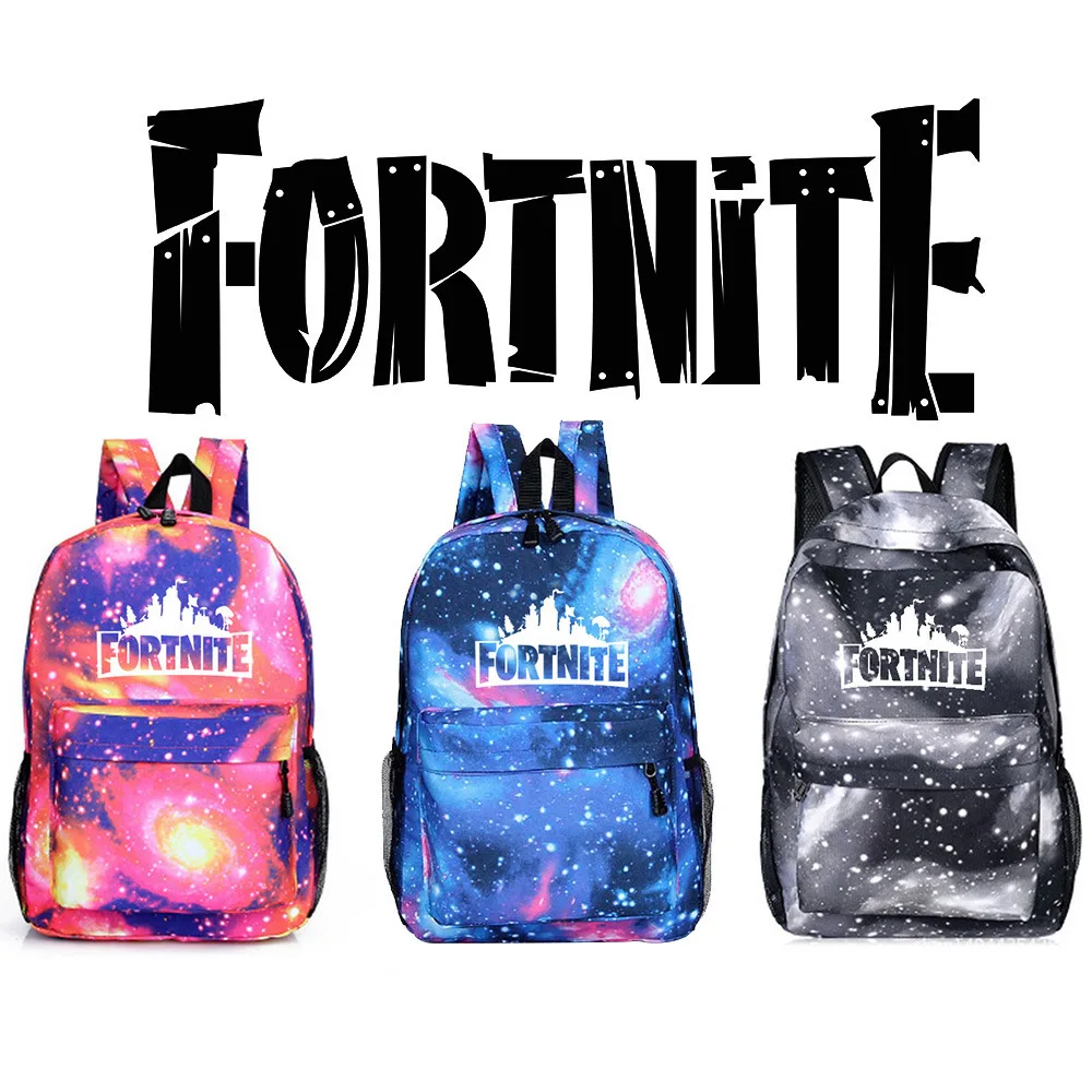 

2019 Muth Fortnite hot game Noctilucent Starry Sky Tour Play Periphery Student Backpack Shoulders Bag Both Choose Package Trend