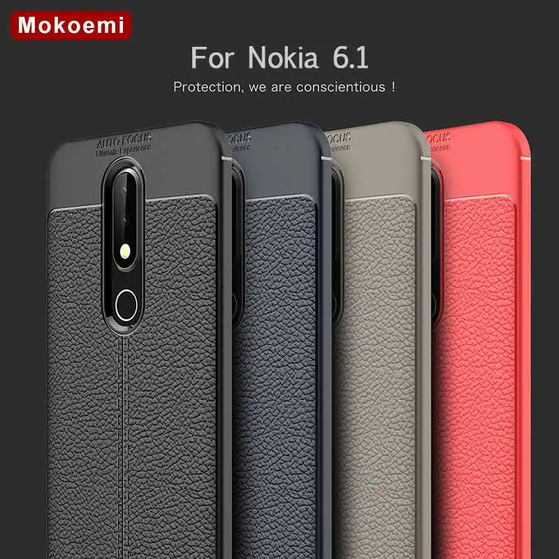 

Mokoemi Fashion Lichee Pattern Shock Proof Soft 5.5"For Nokia 6.1 Case For Nokia 6.1 Phone Case Cover