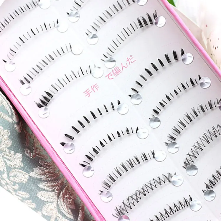 

LASGOOS 10 Pairs/set 10 STYLE Full Strips Black Lashes Lower False Eyelashes Under Lashes Extension Eye Makeup Party Tools ZH-1#