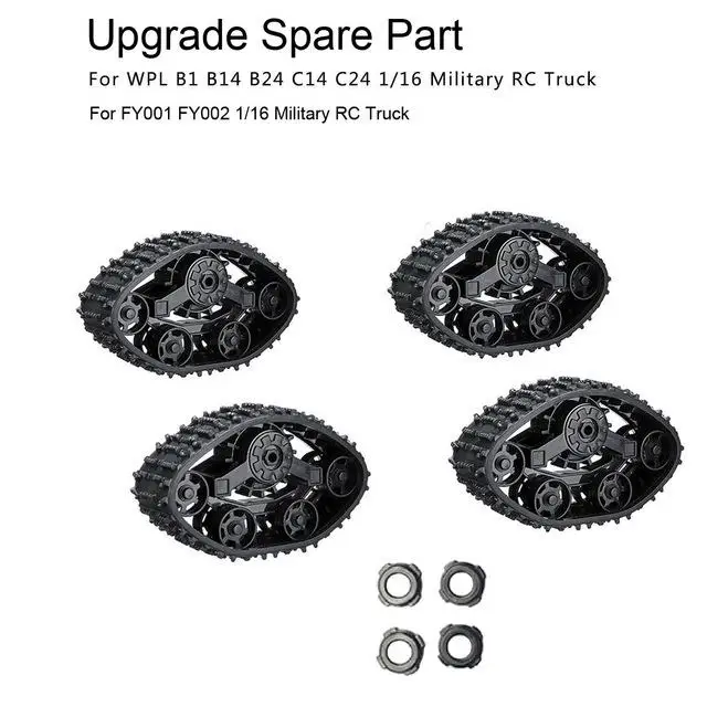 

RCtown 4pcs Upgrade Track Wheels Spare Parts for 1/16 WPL B14 C24 Military Truck RC Car For dropshipping new arrival