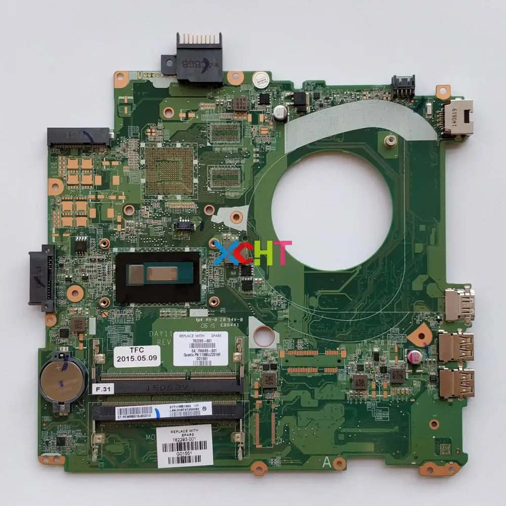 

782293-001 782293-501 782293-601 786695-001 UMA w i5-5200U CPU DAY11AMB6E0 for HP ENVY 14T-V200 NoteBook PC Laptop Motherboard