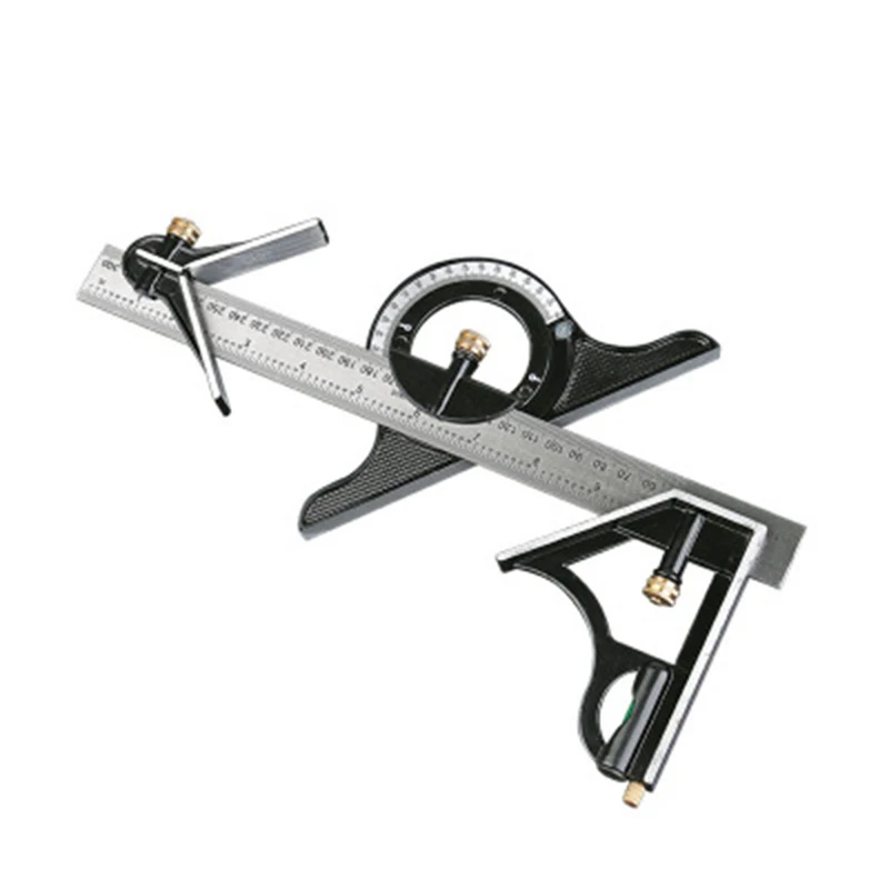 

3 In1 Adjustable Ruler Multi Combination Square Angle Finder Protractor 300mm/12"Measuring Set Tools Universal Ruler Right Angle
