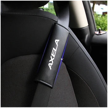 

2PCS PU Reflective Car Seat belt shoulder Pads Safe Seat Belt Cover For MAZDA AXELA Car Styling Auto Parts