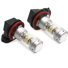180 W 2828 36SMD 2 шт. 5202 H16 светодиодный Авто Туман лампа H7 H11 9005 9006 PS X 26 W Противотуманные фары белый Габаритные и поворотные один свет