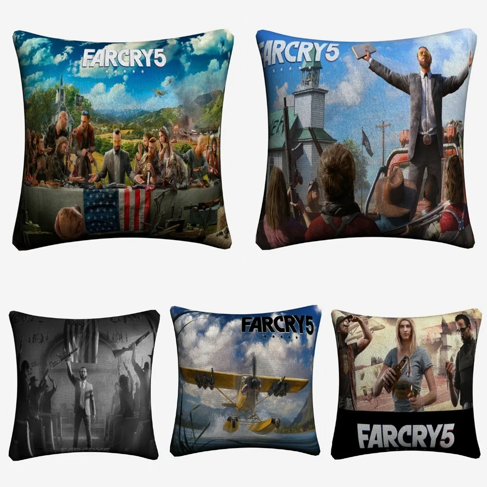 

Far Cry 5 HD Video Game Decorative Linen Cushion Cover For Sofa Chair 45x45cm Throw Pillow Case Home Decor Almofada