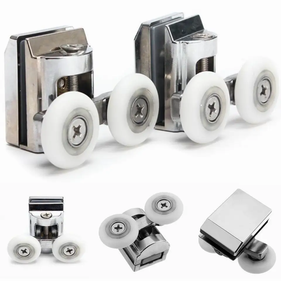 8 stuks dubbele wielen voor douchedeur 23 mm diameter