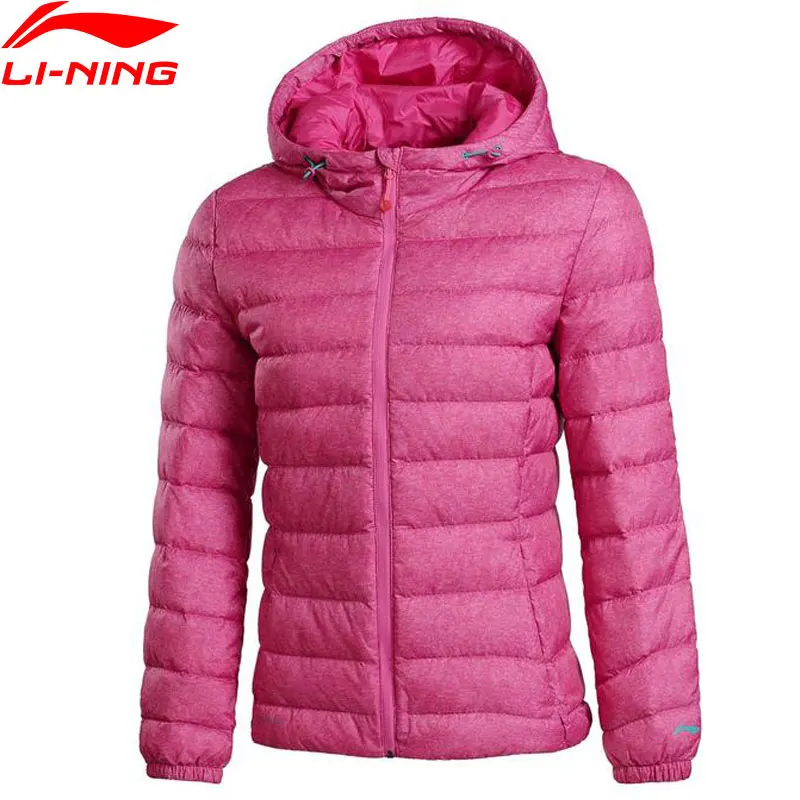 

Li-Ning Women Training Short Down Jackets 90% White Duck Down AT PROOF WIND Winter Warm LiNing Sports Coats AYML022 WWY399