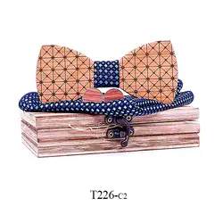 2019 Новый Вишневый Деревянный ажурный ручной работы галстук-бабочка в клетку мужские запонки квадратный шарф костюм Мода Бизнес Свадебная