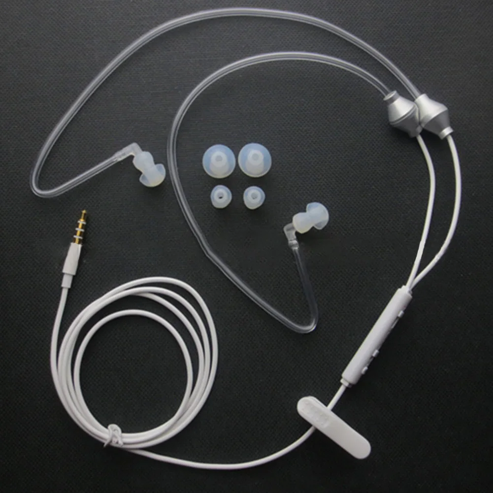 

Woopower In-ear Earphone with Built-in MIC Stereo Air Tube Anti-radiation Headset Radiation Proof Earphone With 3.5mm Plug