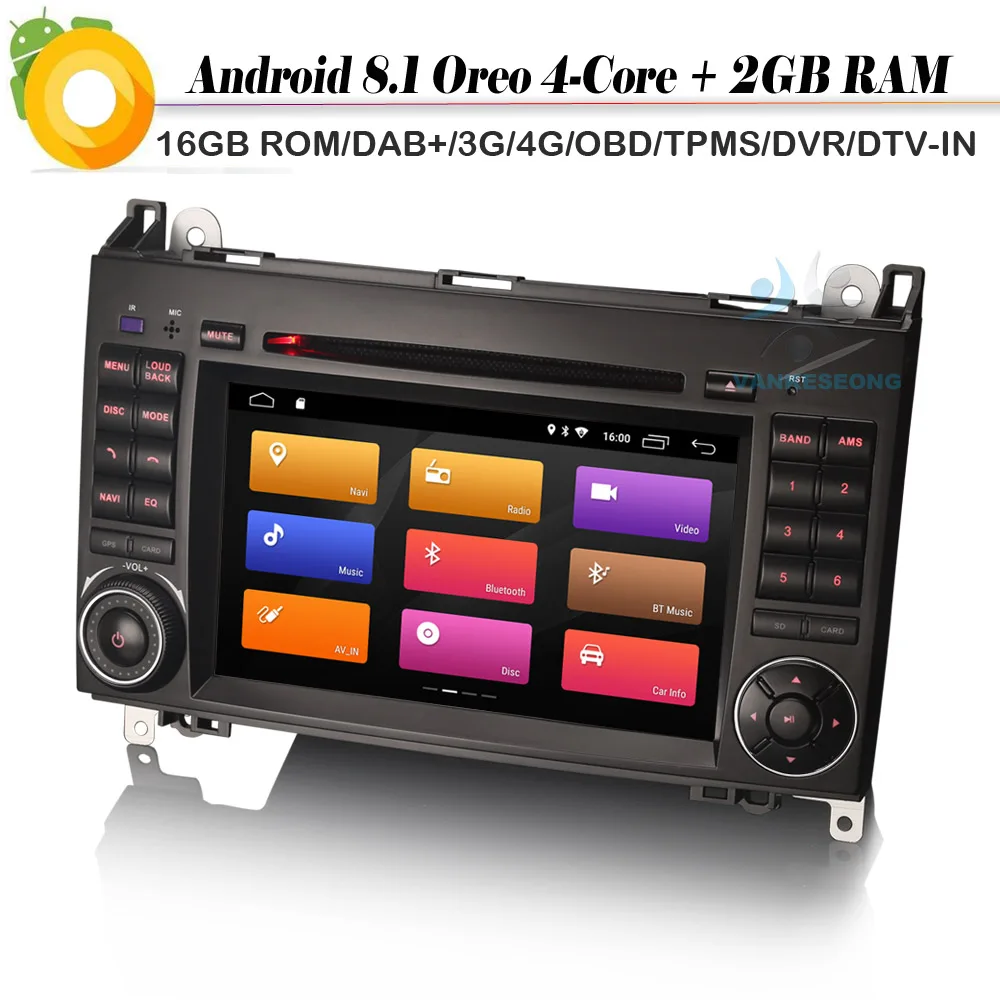 DAB + Android 8 1 Авторадио СБ Navi WiFi 4G DVR Автомобильный GPS навигатор плеер для Mercedes Class A/B