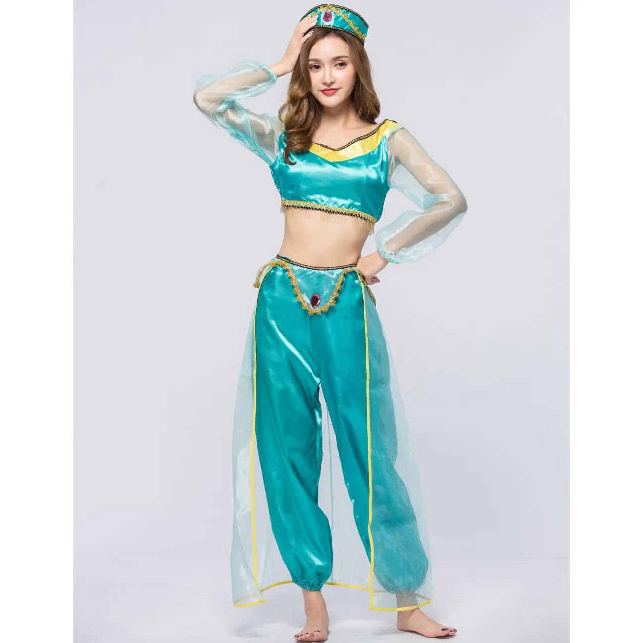 Adult Carnival Clothing Girls Aladdin Jasmine Princess Costume Adult ...