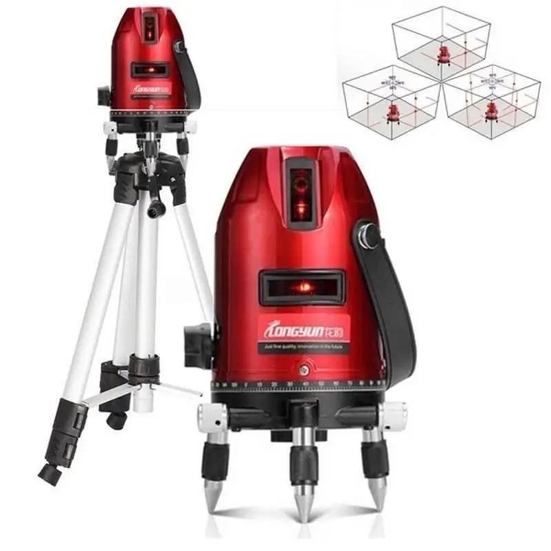 

Laser Lever 5 Lines 6 Points Self-Leveling Rotary Horizontal Vertical Cross Laser Level Professional Automatic Measuring Tools
