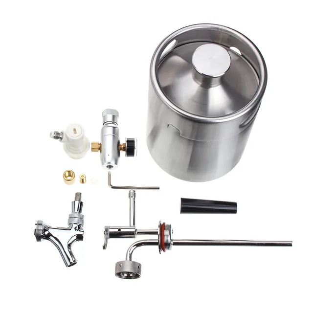 2L Durable Stainless Steel Wine Beer Keg Home Beer Dispenser Growler Beer Brewing Craft Mini Beer Keg With Faucet Pressurized - Image 6