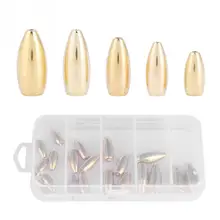 Рыболовная приманка грузила Вес Пули 3,5 г/5 г/7 г/10 г/12 г форма пули латунные рыболовные грузила набор с коробкой рыболовные аксессуары