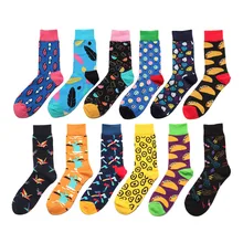 PEONFLY красочные Хлопковые женские носки забавные мультяшные гитары алмазные скейт Harajuku счастливые носки для Рождественский подарок Calcetines Mujer