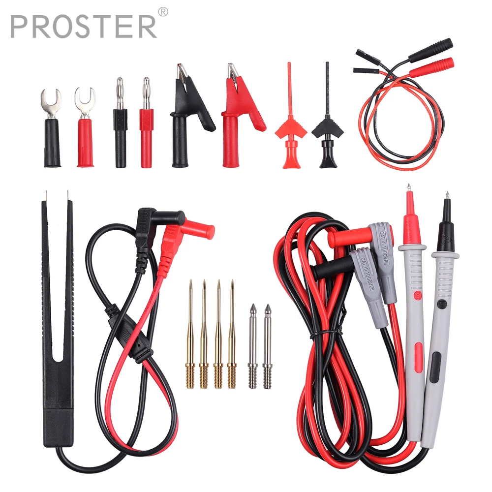 PROSTER 21 in 1 Electrical Multimeter Test Lead With Alligator Clips