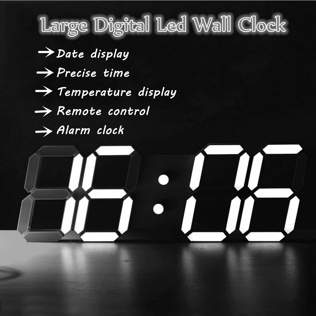 

Charminer Large Led Digital Wall Clock Modern Design Show Countdown Wall Watch In The Living Room