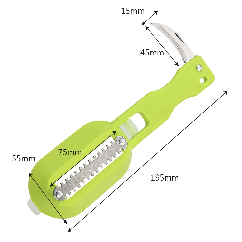 HOOMIN скребок для рыбной чешуи рыбные чешуи для удаления кожи скалер и нож для моллюсков инструменты для очистки рыбы Кухонные гаджеты