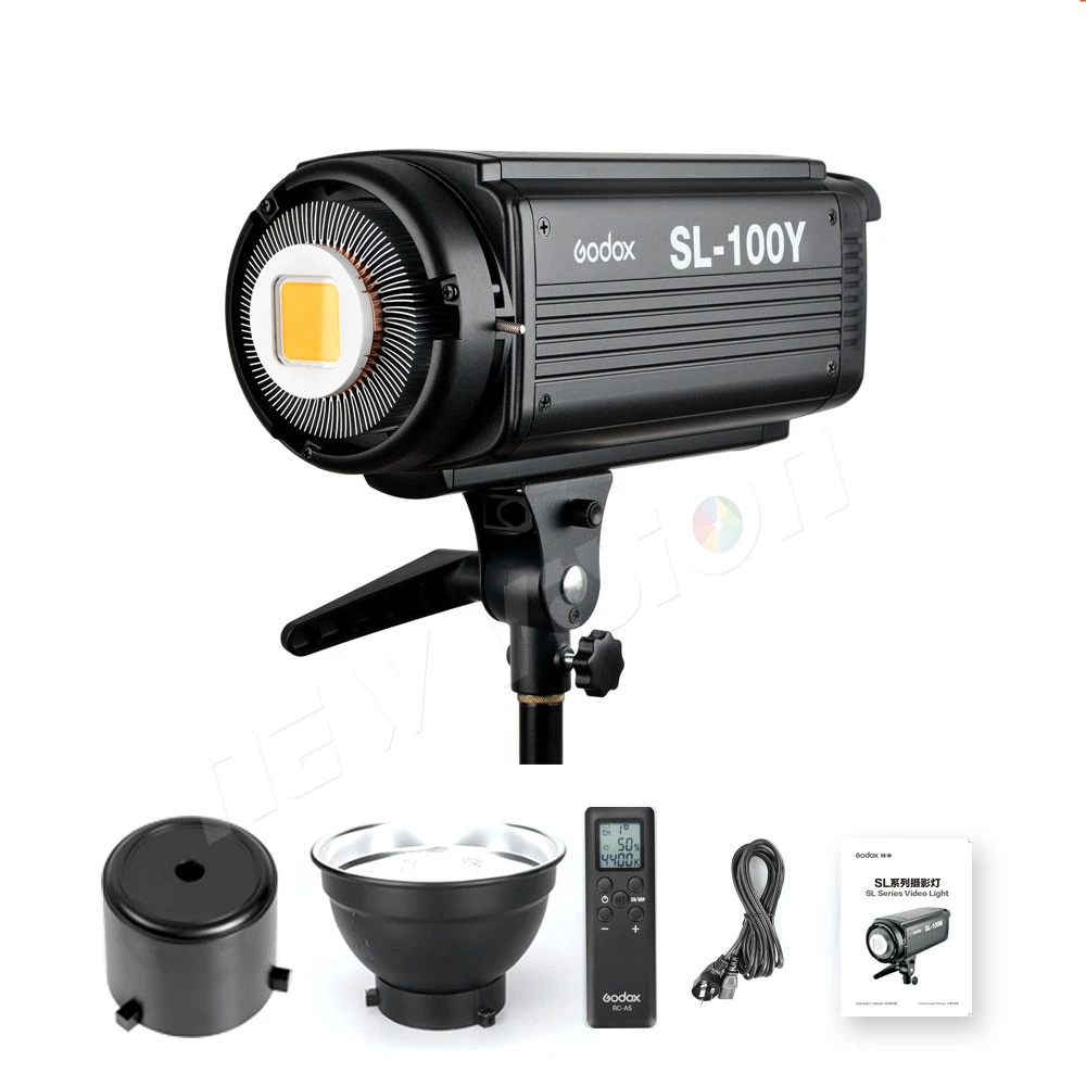 

Godox SL-100Y 100WS 3200K Yellow Version LCD Panel LED Video Light Continuous Output Bowens Mount Studio Light