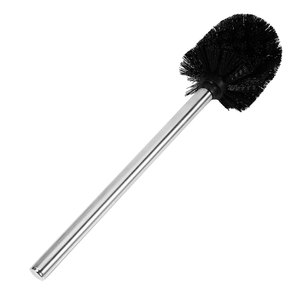 1Pc Stainless Steel Toilet Brush WC Bathroom Toilet Cleaning brush Black Brush with Metal Handle Bathroom clean tool toilet brush set