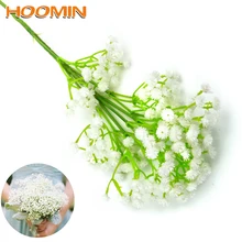 1 пучок младенцев дыхание Искусственные цветы «сделай сам» Цветочные букеты белые поддельные Gypsophila пластиковые композиции Свадебный декор