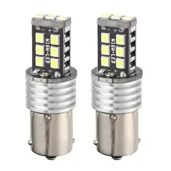 VODOOL 2pcs 1156 15SMD Белый светодиодный автомобиль поворот Задний сигнальный фонарь Экономия энергии антикоррозионная обратная лампа