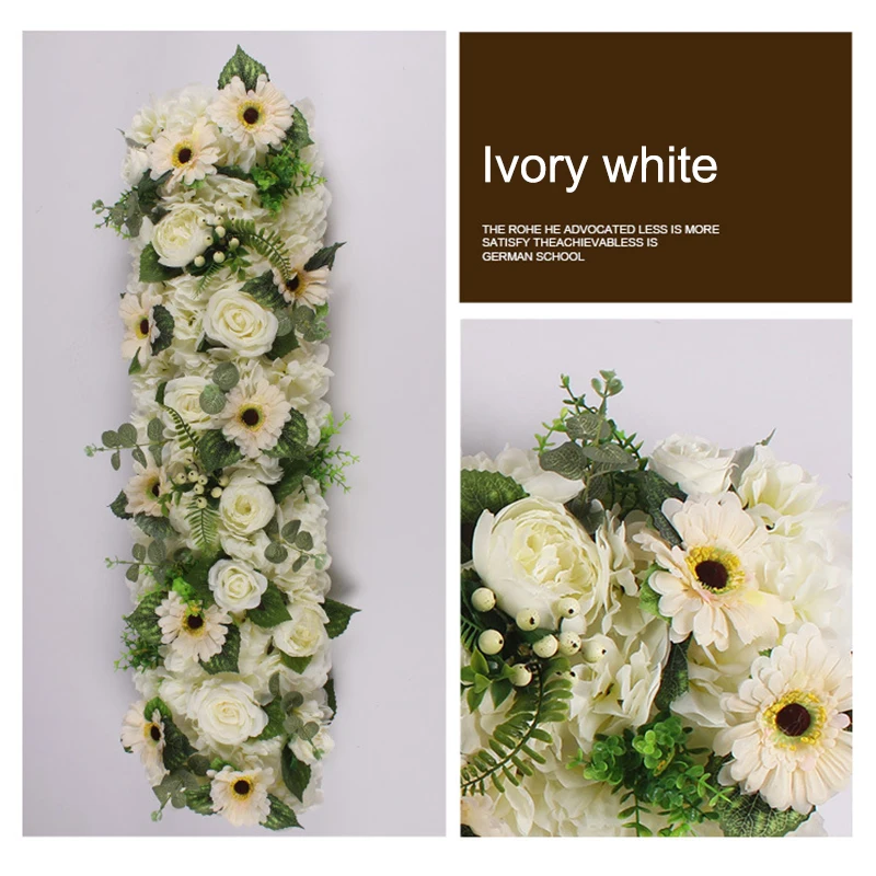 1M Customize artificial flower row wedding backdrop arch decor flower wall wedding road lead flower arrangement silk flower wall 1M Customize artificial flower row wedding backdrop arch decor flower wall wedding road lead flower arrangement silk flower wall