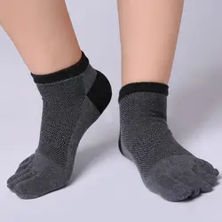 VOHIO 2018 Новые 4 пары мужской хлопок пять пальцев носки носок черные мужские носки сетка дышащие пот-доказательство носки завод