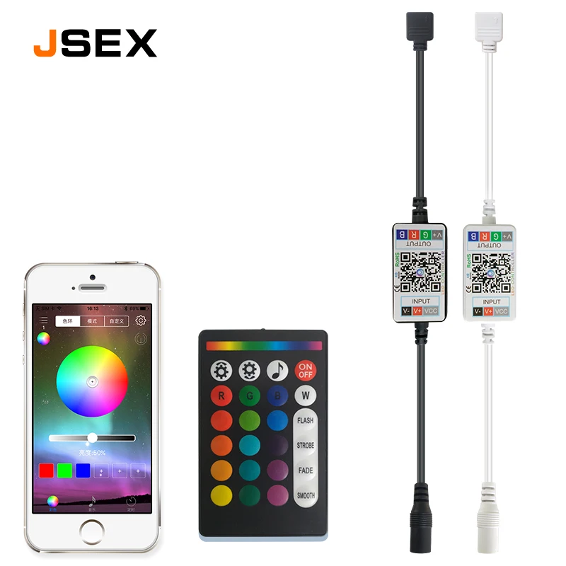

4 Pin Bluetooth Controller For LED Strip Light RGB LED Controller Music Remote Bluetooth RGB Controller SMD 5050 3528 5730 RGB