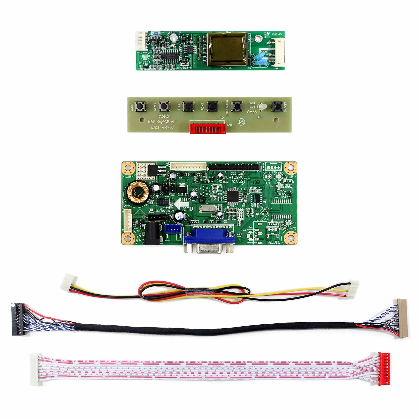 Плата VGA LCD для 20 контактного интерфейса LVDS ЖК экран 15 3 дюйма 1280x768 Φ|Запасные