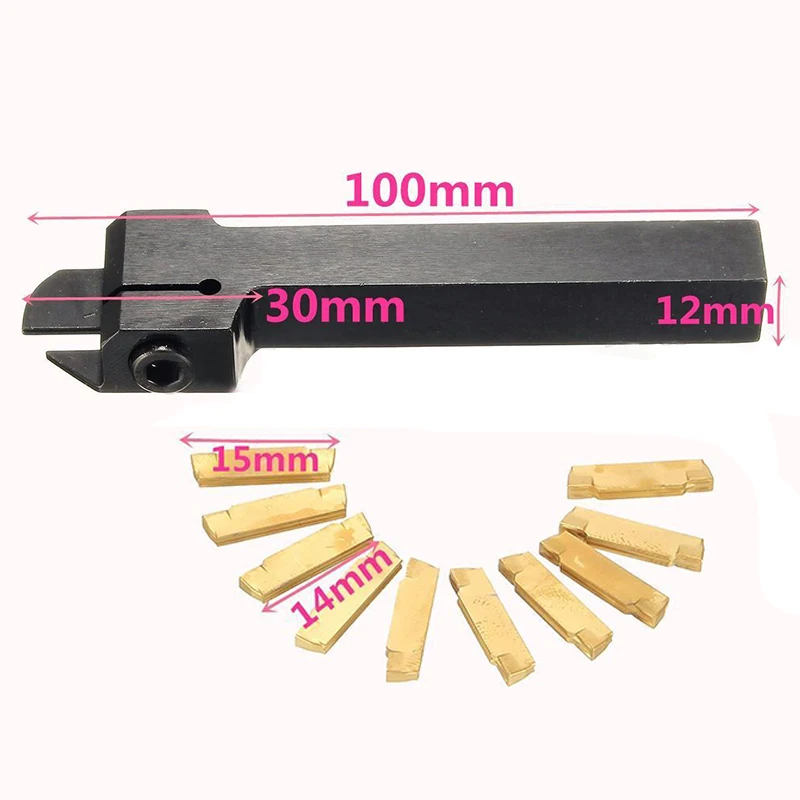 10 шт. MGMN200-G вставок+ 1 шт. MGEHR1212-2 держатель для инструментов Расточная штанга с гаечным ключом для токарных инструментов