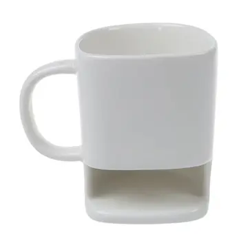 

1PC 8.8oz Dunk Mug Ceramic Cookies Mug Cookie Coffee Mug Cup with Biscuit Pocket Holder