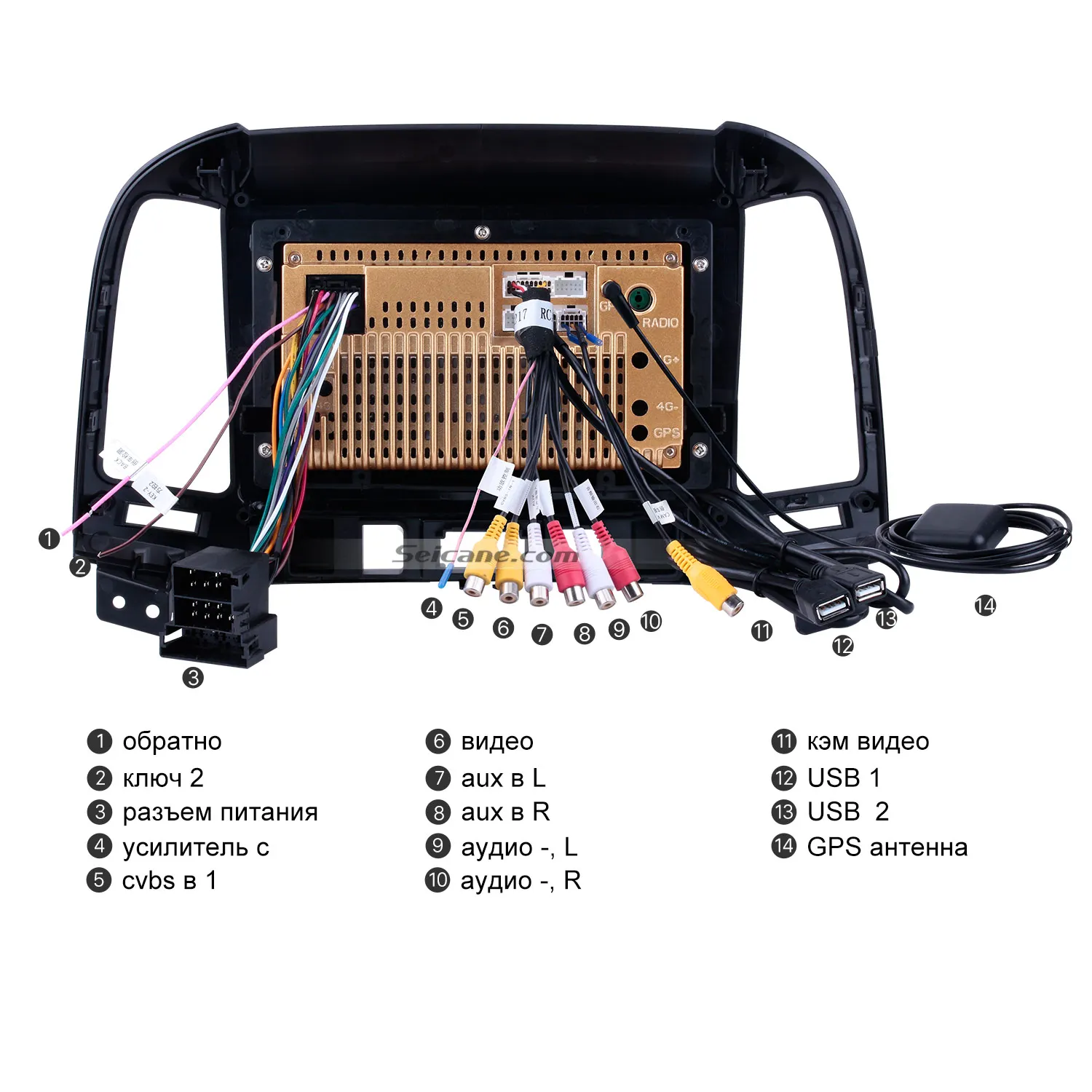 Excellent Seicane 9" Android 8.1 2din Car GPS Stereo Radio For HYUNDAI SANTA FE 2005-2012 Touchscreen  Multimedia Player Head Unit 3