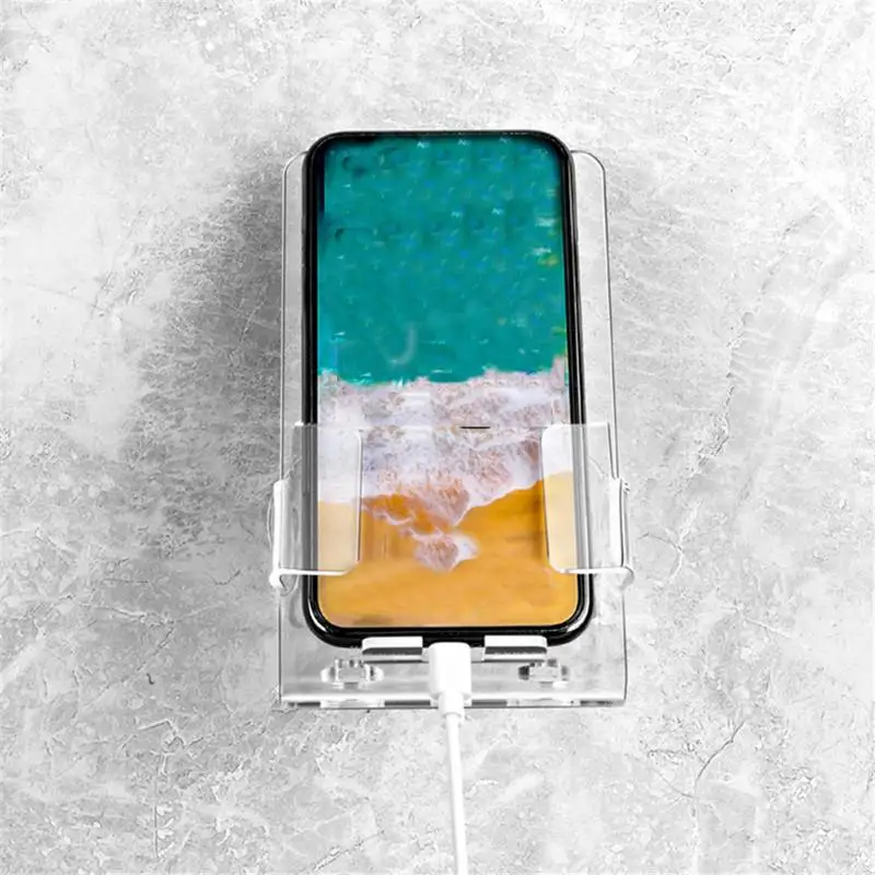 Ванна и душ автомобильный сотовый Чехол для телефона Подставка держатель лоток крепление с двумя мощными Крепкие присоски идеально подходит для всех телефонов прозрачная чашка