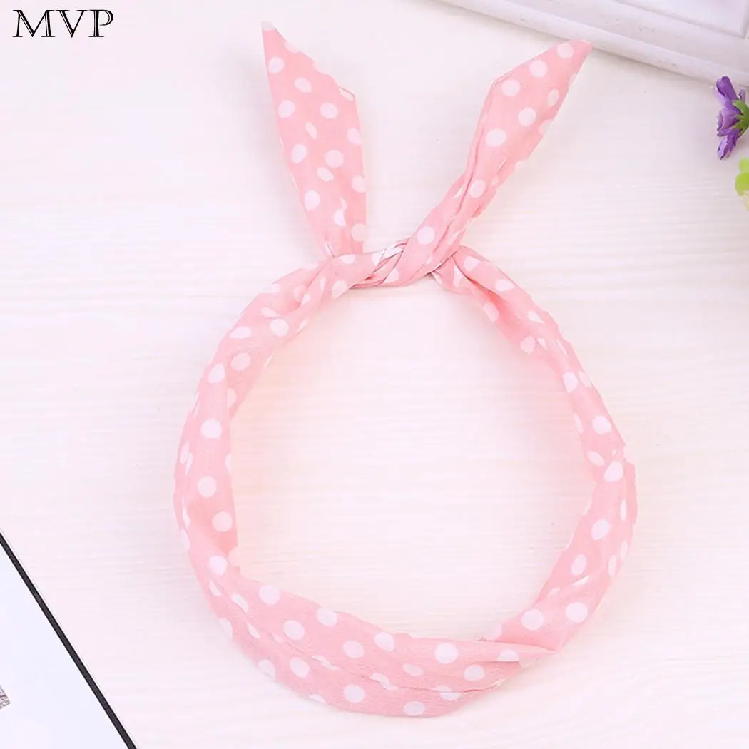 

Print Dot Women Shape Ear Rabbit Hair Women Headbands Casual Decoration Cute