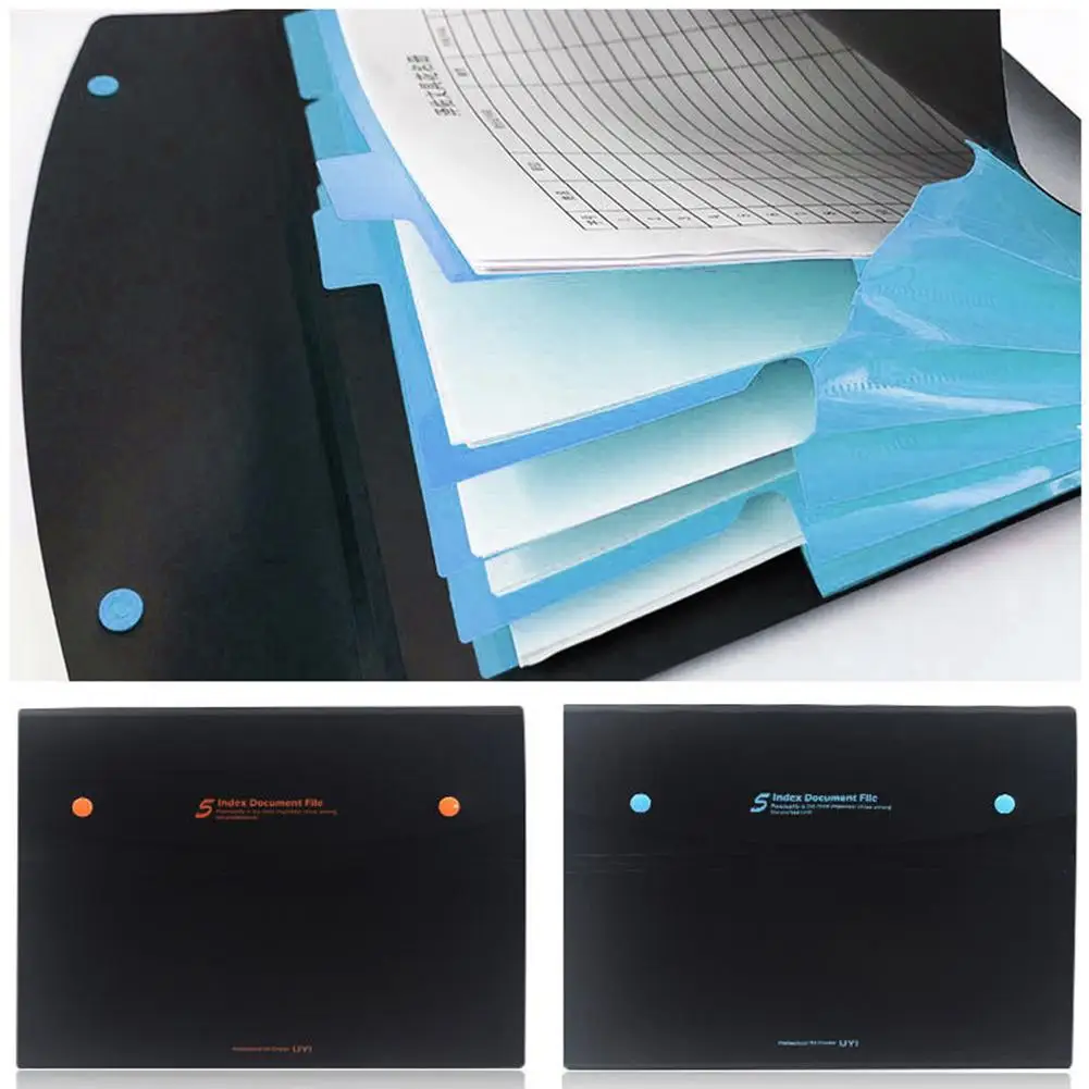 

Double Twist Expanding File Folder A4 Waterproof Color Folder Organizer Data Multilayer Paginated Label Storage File Bag