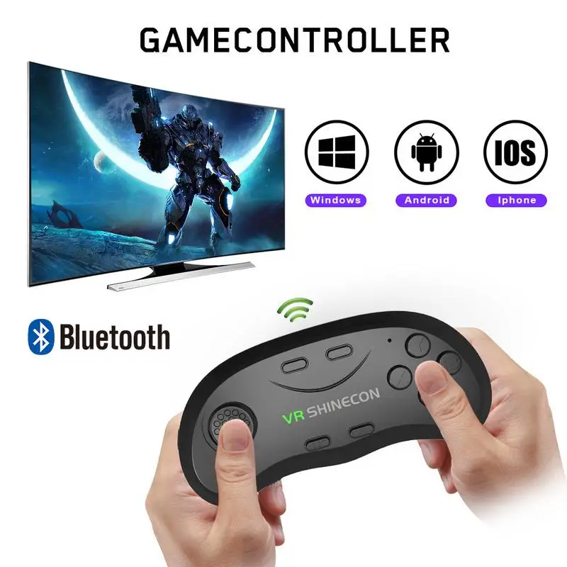 Беспроводной Bluetooth геймпад с ручкой для смартфона VR Windows/Android/iOS IPhone 6/7/8/X Plug XS SR 9