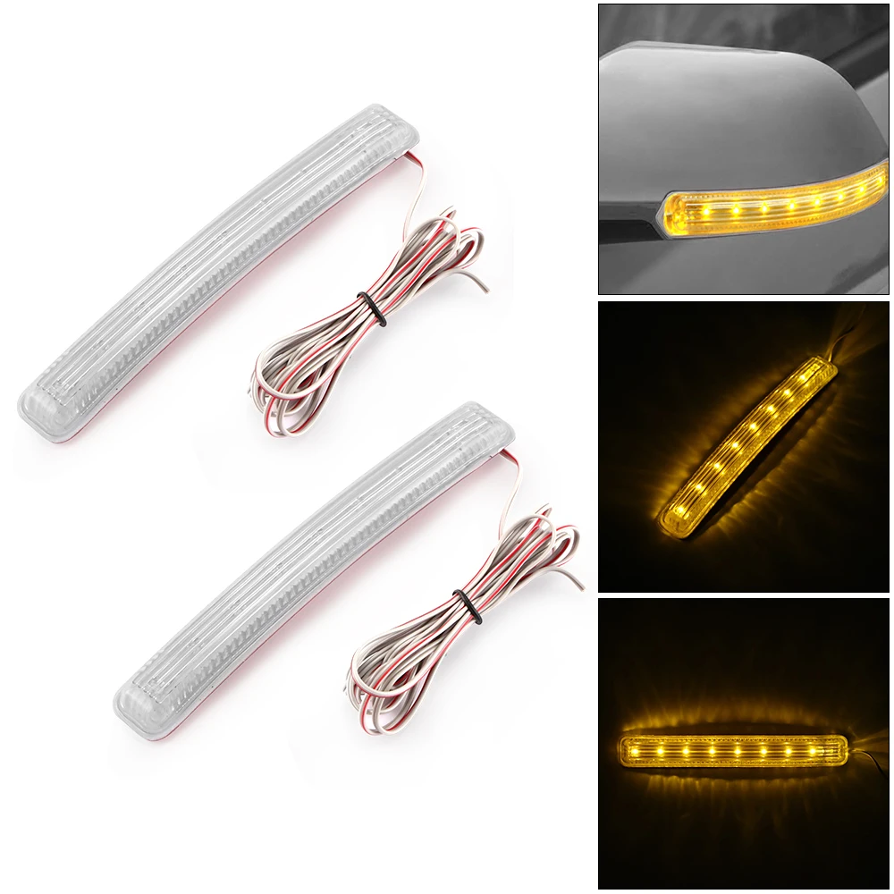 

2PCS Car Turn Signal Light Universal 9LED Rear View Mirror LED Turn Signal Single Row Flexible Tape Lamp