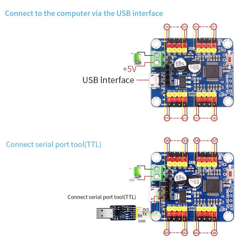 16 канал ПВМ драйвер серводвигателя плате контроллера ttl pcb-модуль с Bluetooth для SG90 MG995 Ard и УИНО робот Raspberry Pi DIY