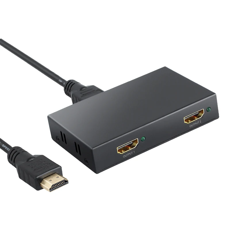 ESYNiC 4 к 1080 P splitter 1x2 концентратор 1 в 2 с м HDMI кабель конвертер Поддержка 3D и CEC Ver