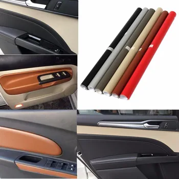 

Auzan Durable 150 x 50cm Leather Texture Vinyl Car Sticker Decal Sheet Film Decor Car Beige Silver Brown Red Gray Black