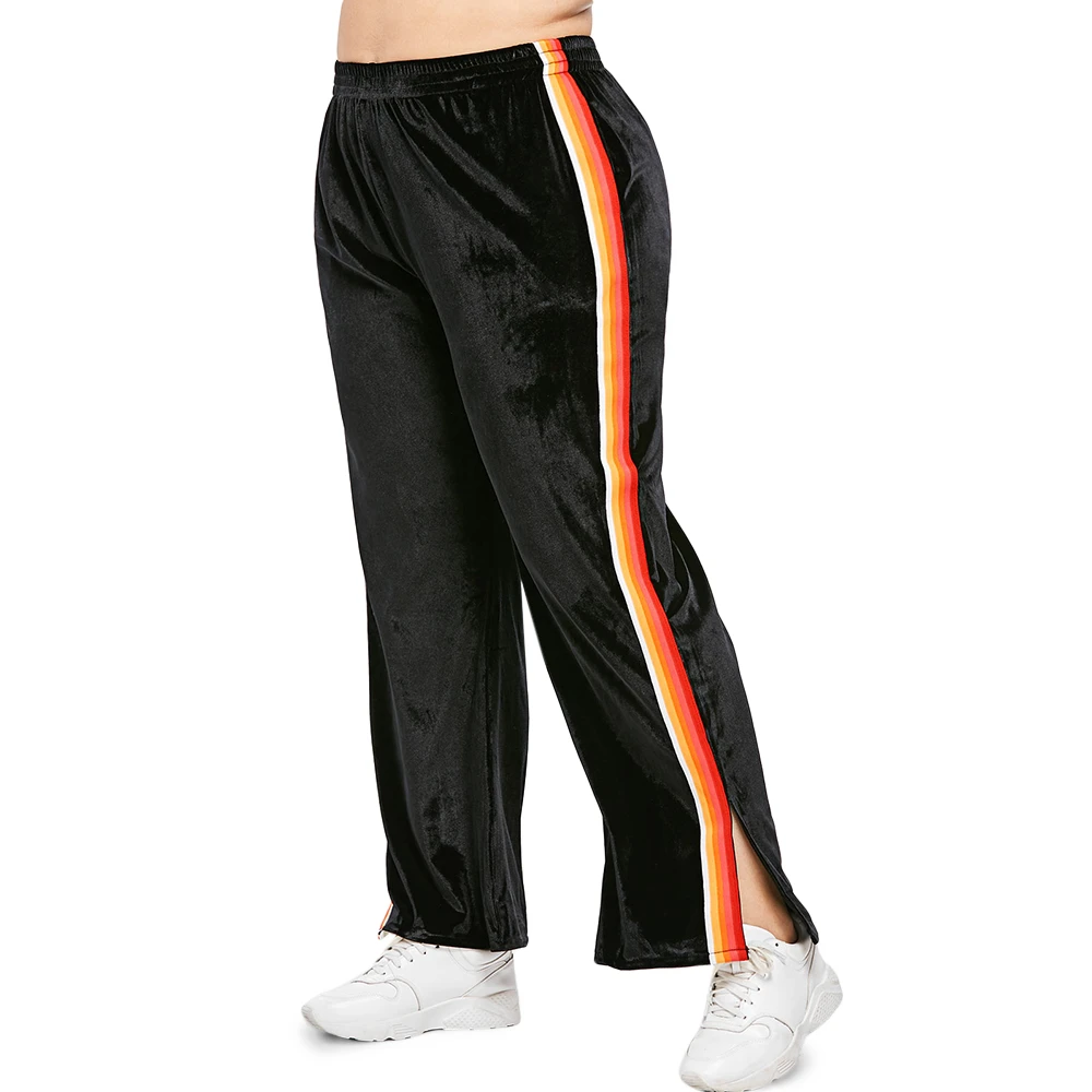 burgundy velvet trousers womens